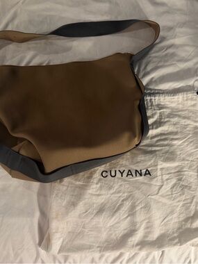 Cuyana Tan and Gray Shoulder Bag